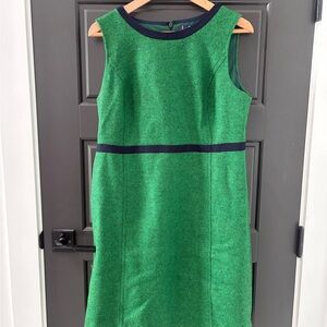 NWT Boden Twed Green Shift Dress, size 10P